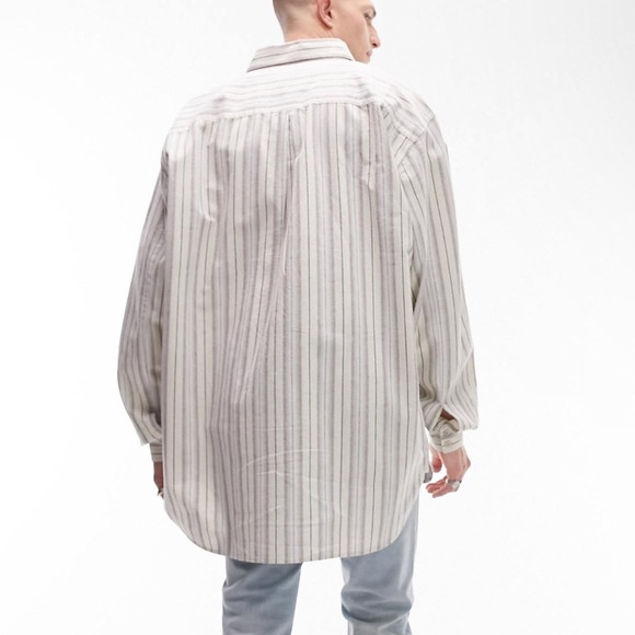 Topman extreme oversized stripped button down shirt - Picture 5 of 5